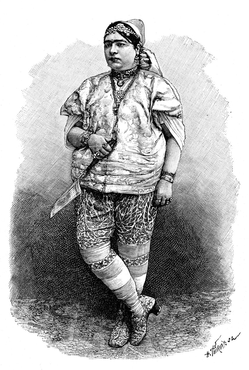 Tunesische Jodin, ca. 1890 door Henri Thiriat