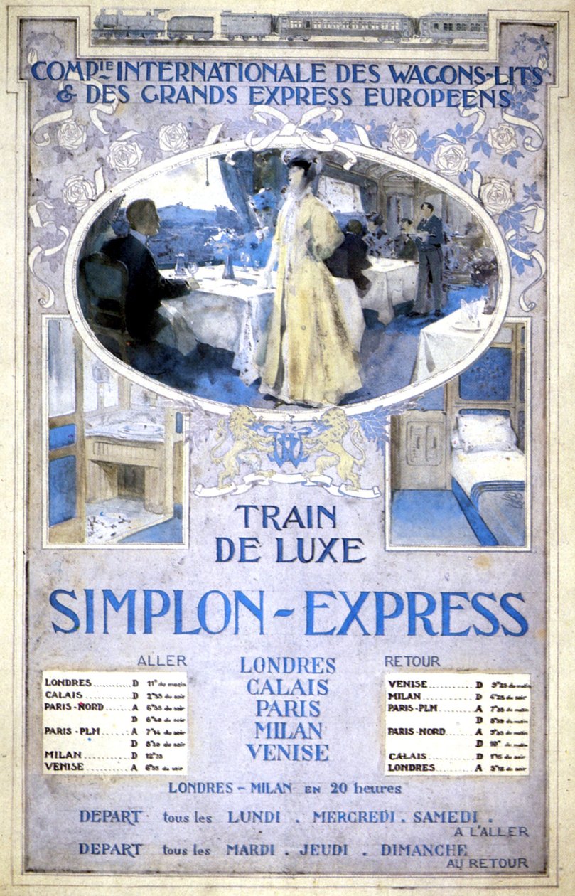 Simplon Express luxe trein door Henri Toussaint