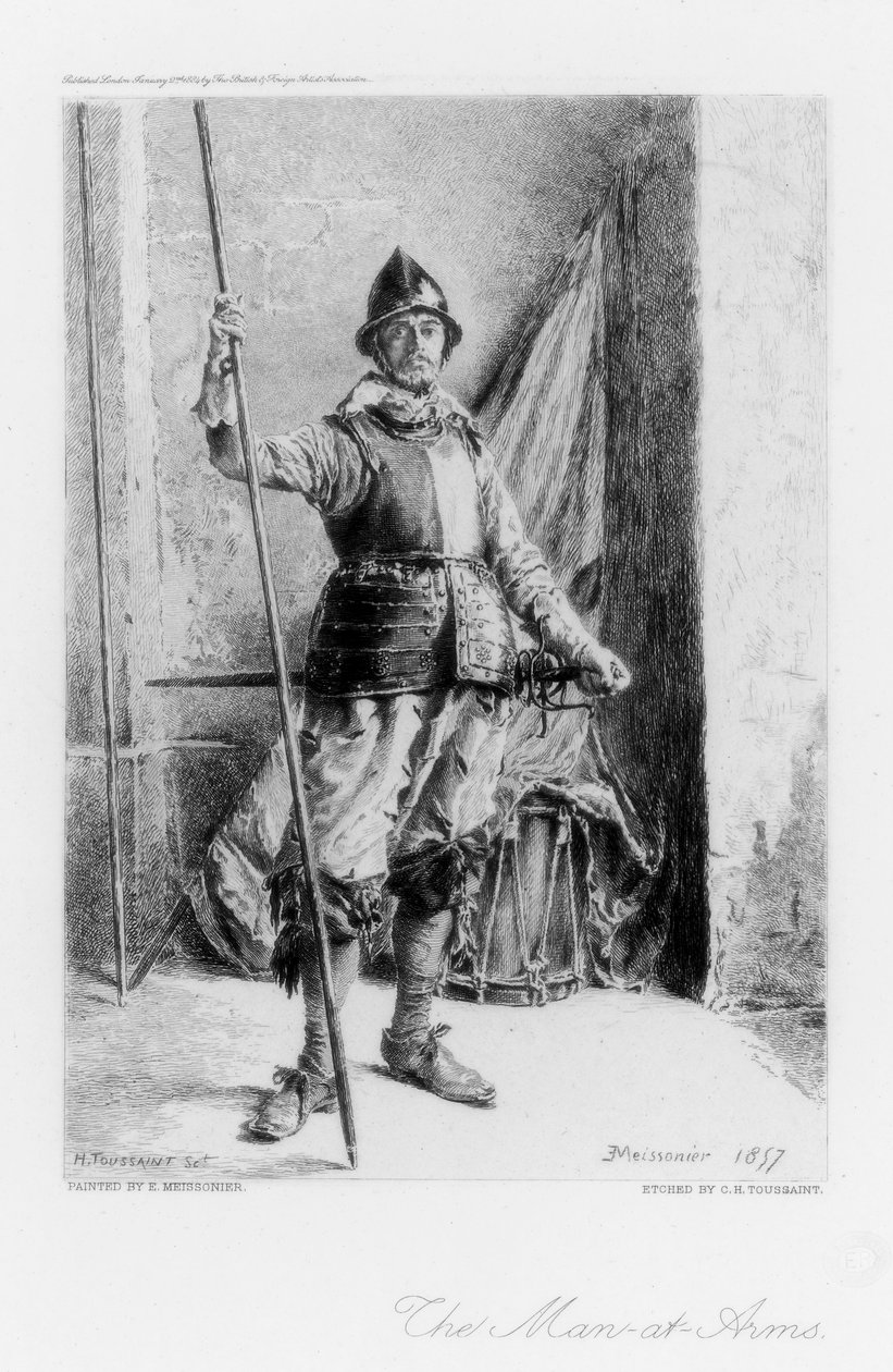 De Man in Wapenrusting, c1880-1882 door Henri Toussaint