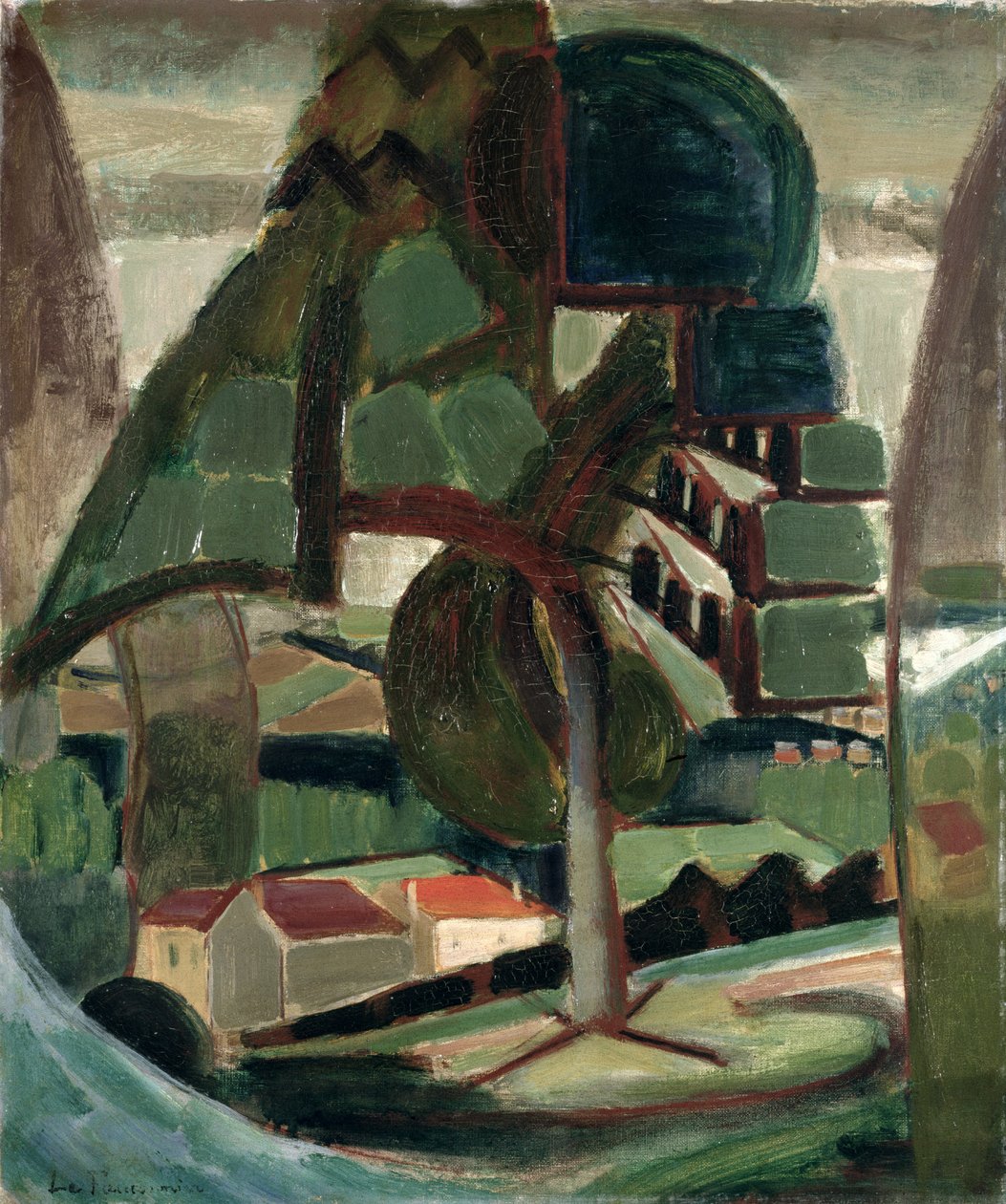 Landschap bij Meulon-Hardricourt door Henri Victor Gabriel Le Fauconnier