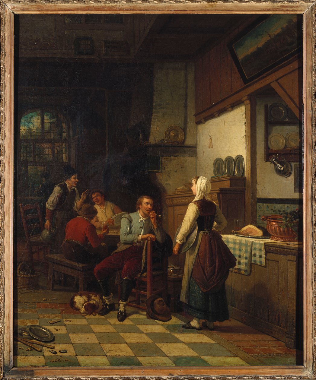 In de Herberg, 1876 door Henri de Braekeleer