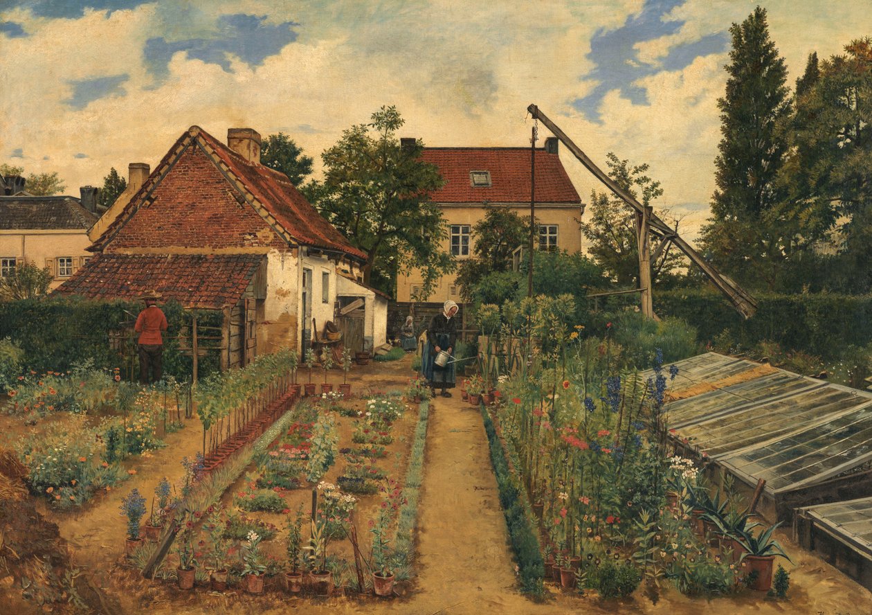 De Bloementuin door Henri de Braekeleer