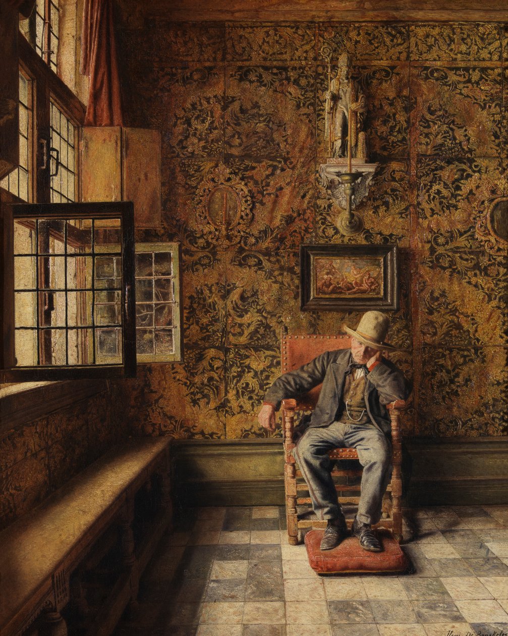 De Man in de Stoel door Henri de Braekeleer