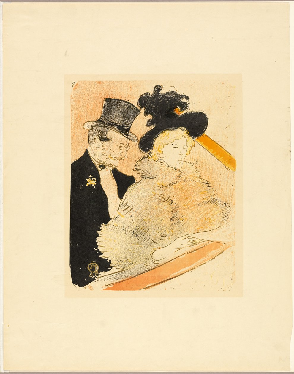 Op het concert door Henri de Toulouse Lautrec