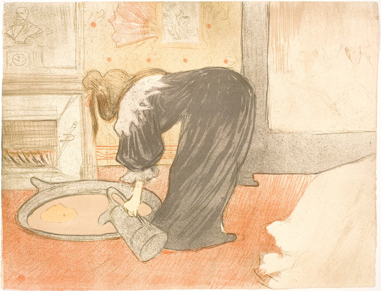 Vrouw in bad door Henri de Toulouse Lautrec
