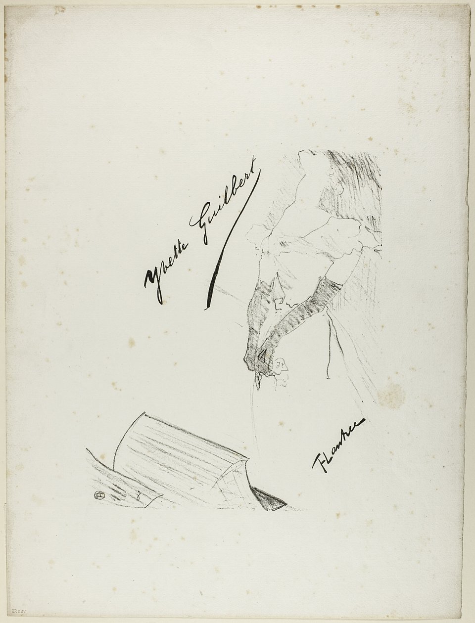 Frontispice voor Yvette Guilbert door Henri de Toulouse Lautrec