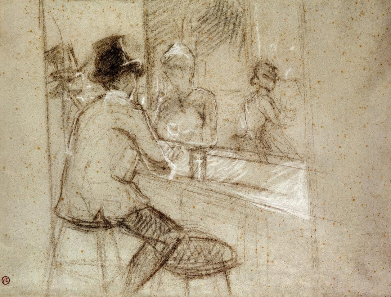Gin Cocktail door Henri de Toulouse Lautrec