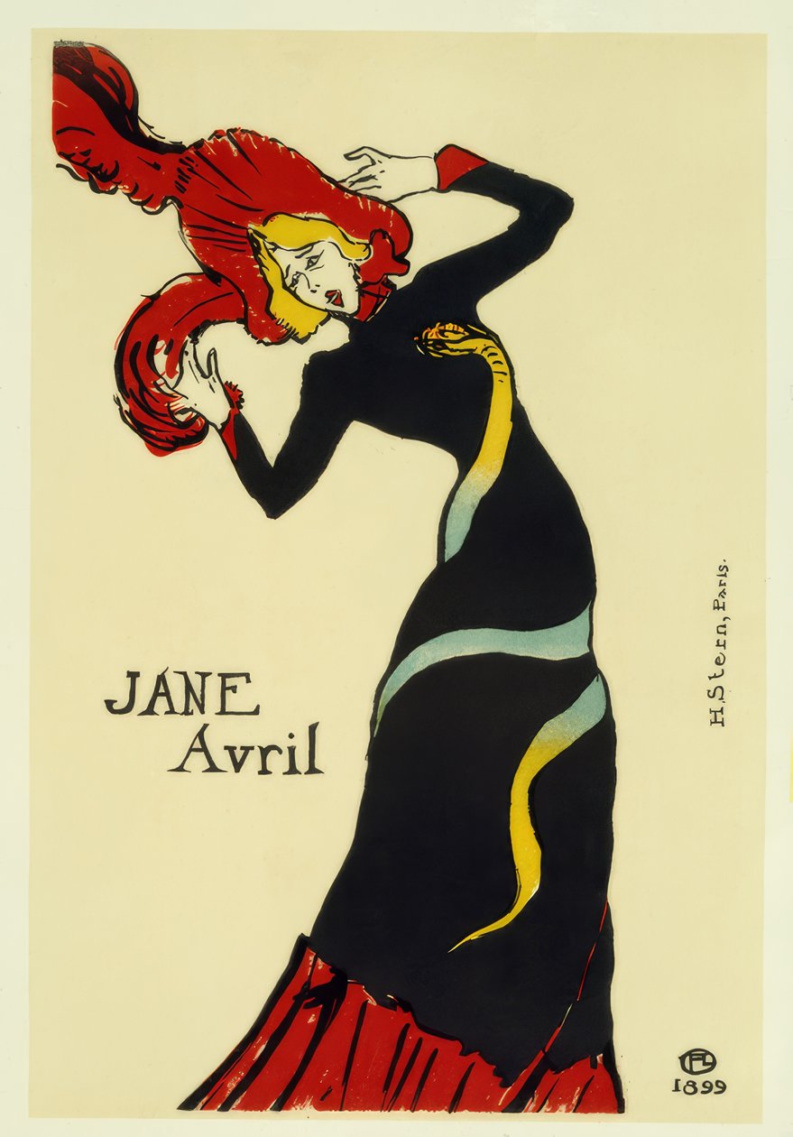 Jane Avril door Henri de Toulouse Lautrec