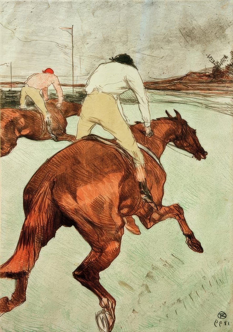 De Jockey door Henri de Toulouse Lautrec