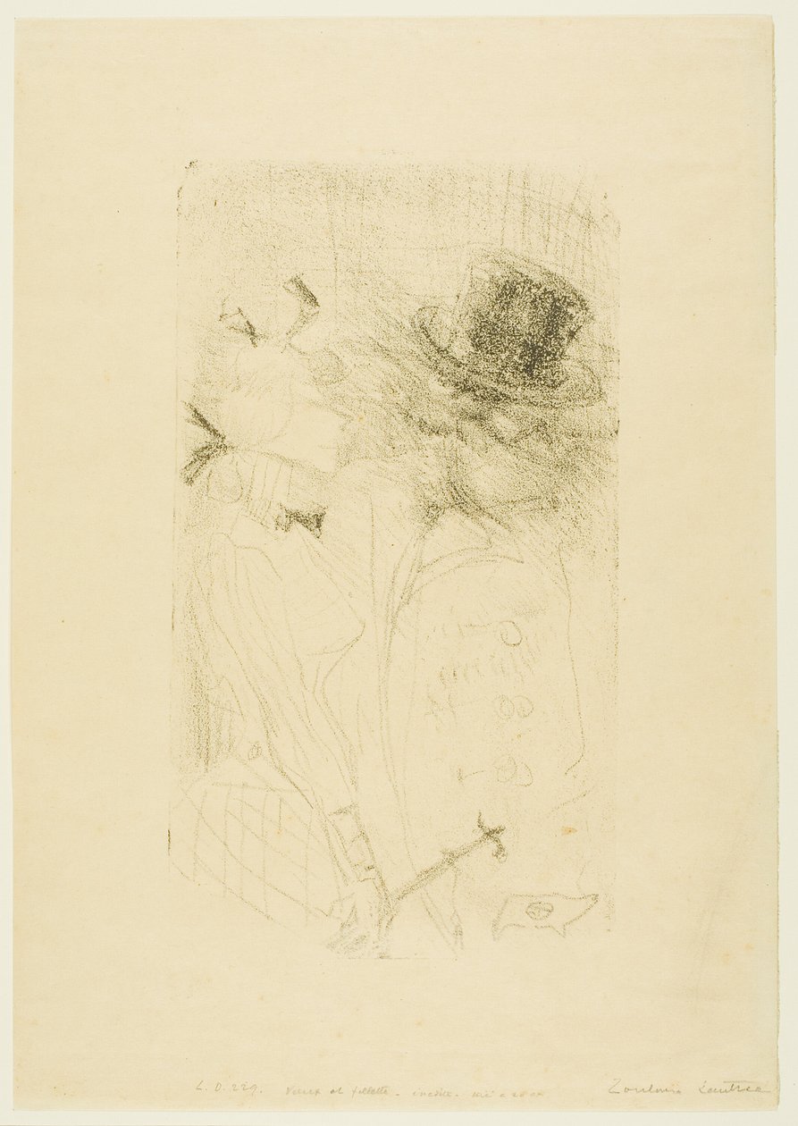 Oude Man en Jong Meisje door Henri de Toulouse Lautrec