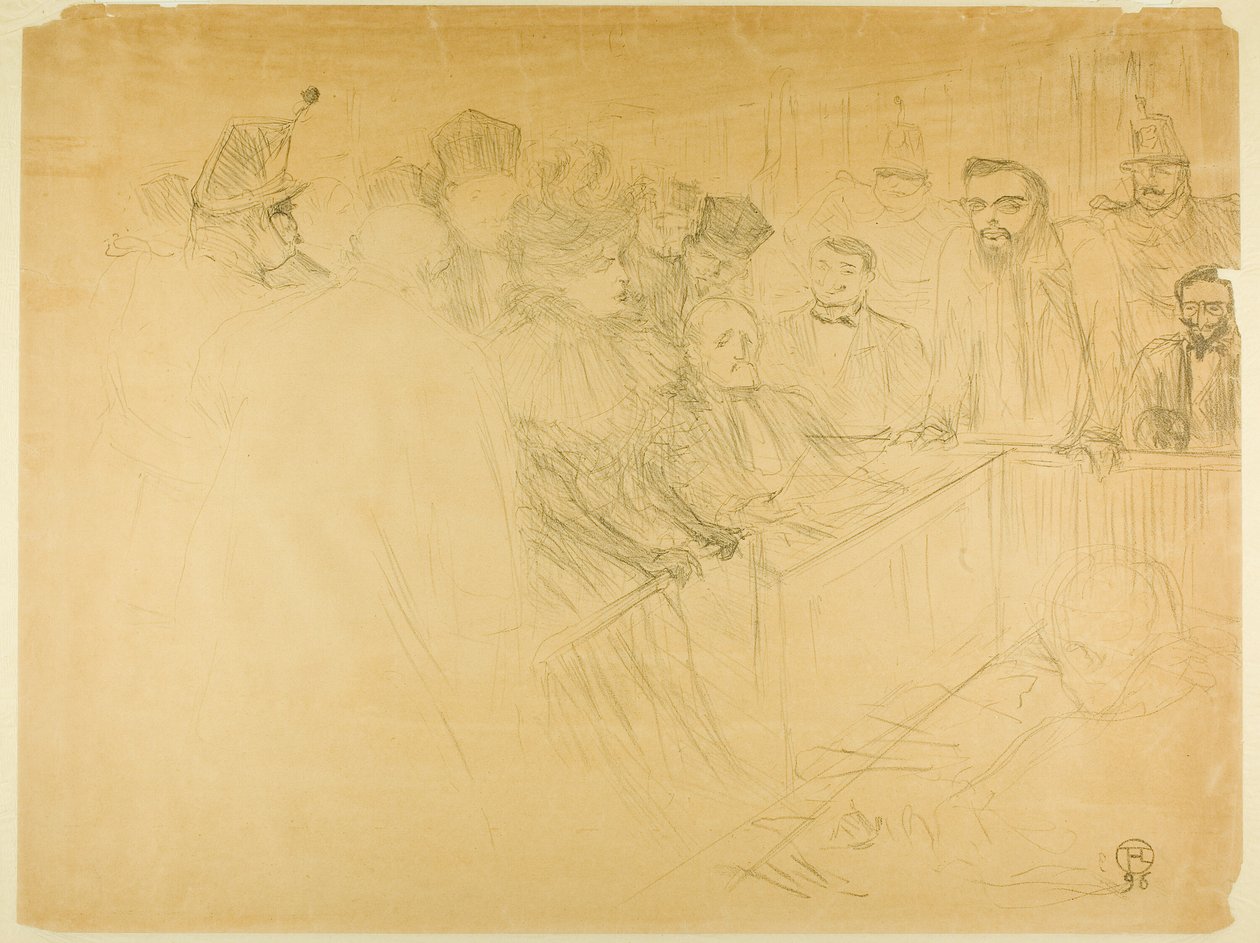 Het Arton-proces (derde plaat) door Henri de Toulouse Lautrec