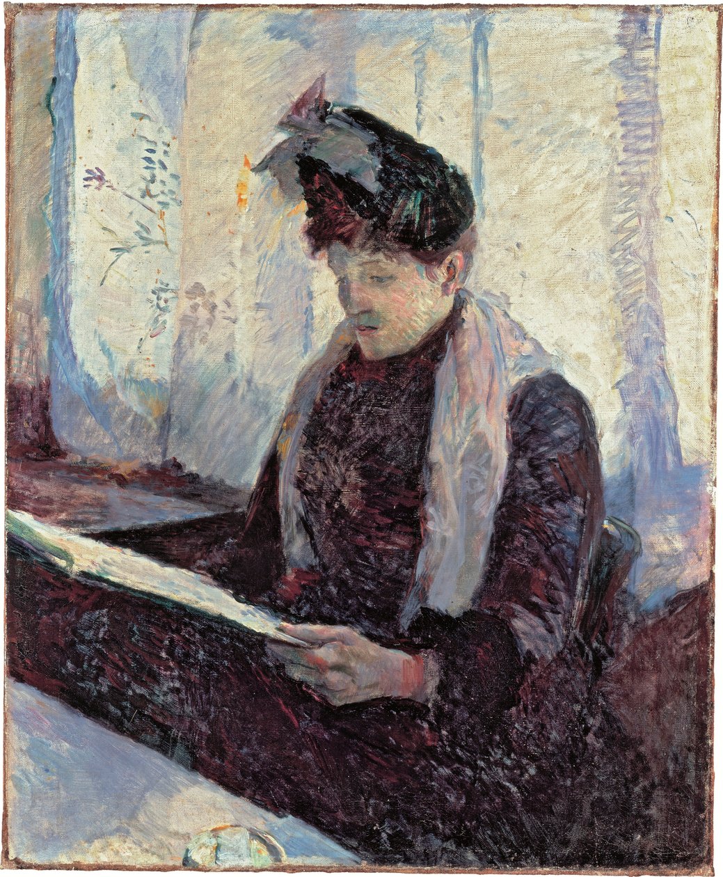 Vrouw in café door Henri de Toulouse Lautrec