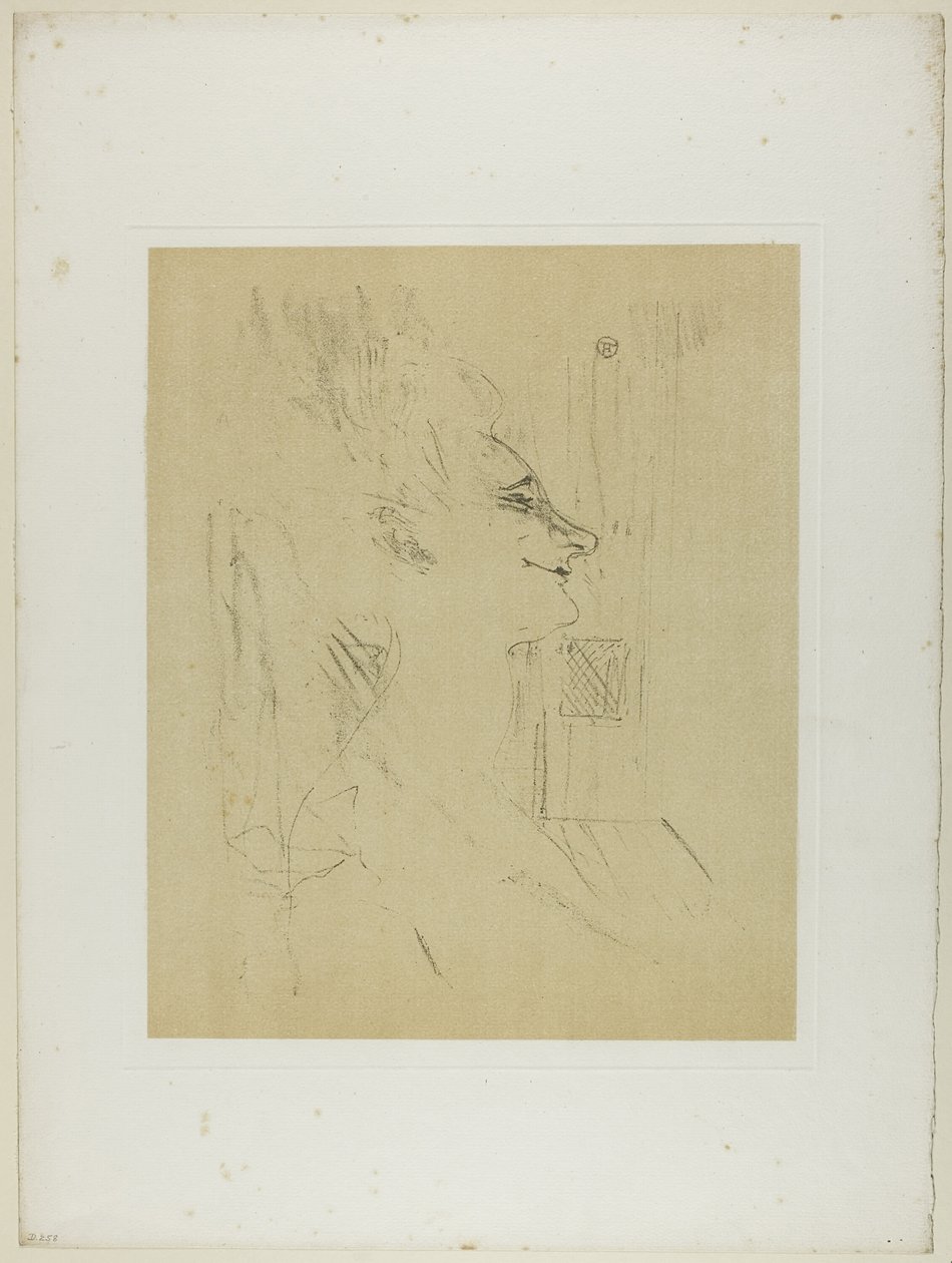 Yvette Guilbert—Soûlarde, uit Yvette Guilbert door Henri de Toulouse Lautrec