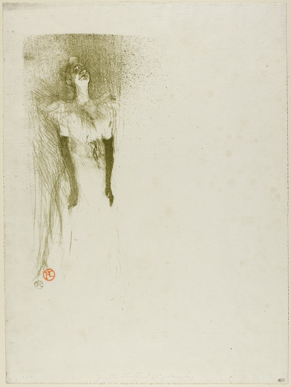 Yvette Guilbert door Henri de Toulouse Lautrec