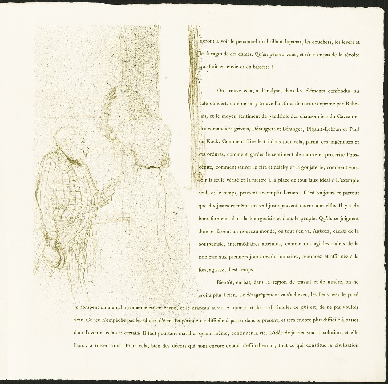 Yvette Guilbert door Henri de Toulouse Lautrec