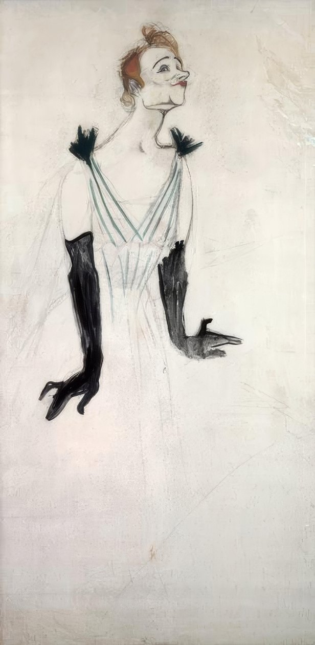 Yvette Guilbert door Henri de Toulouse Lautrec