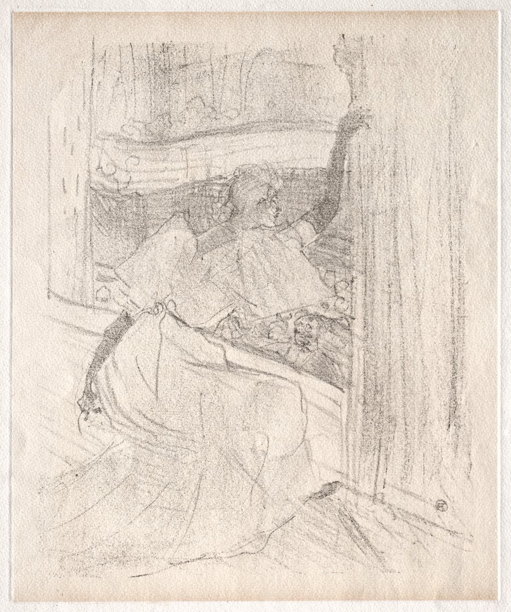 Yvette Guilbert: Saluant le public door Henri de Toulouse Lautrec
