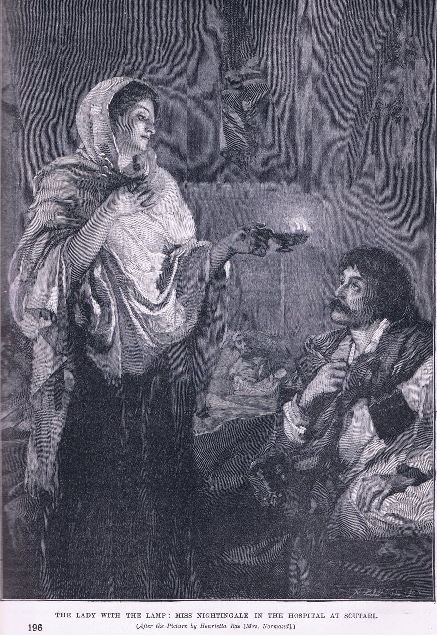 De dame met de lamp: Miss Nightingale in het ziekenhuis in Soutari door Henrietta Rae