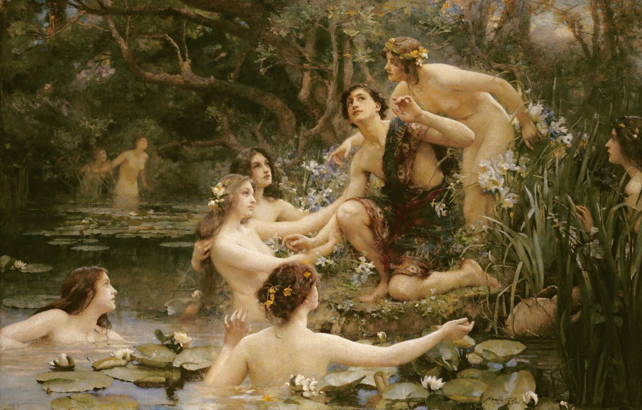 Hylas en de Waternimfen door Henrietta Rae