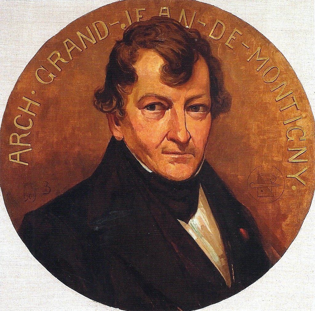 Portret van de architect Grandjean de Montigny door Henrique Bernardelli