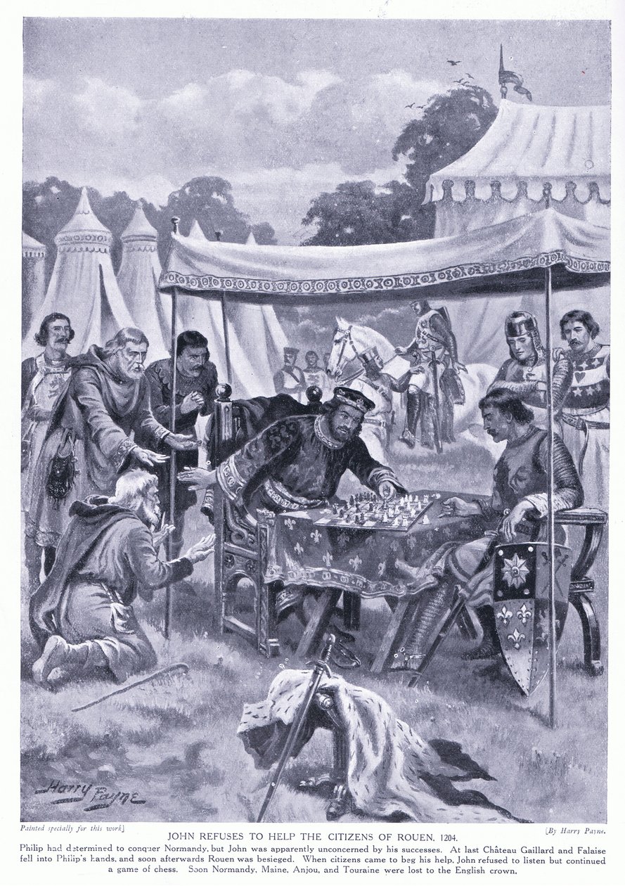 John weigert de burgers van Rouen te helpen, 1204 door Henry A. Payne