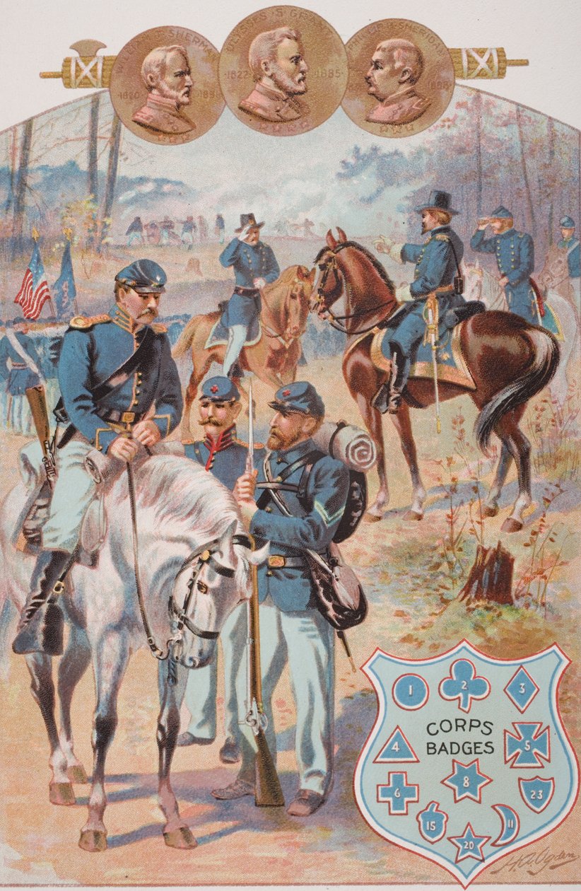 Federale Uniformen tijdens de Amerikaanse Burgeroorlog (1861-65) door Henry Alexander Ogden