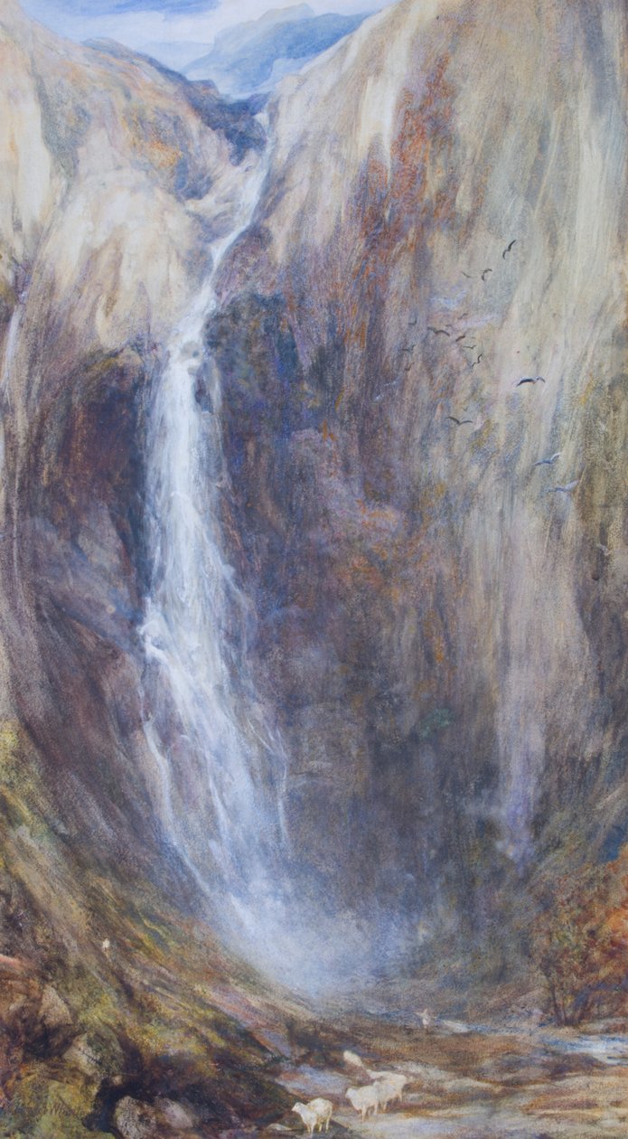 Aber Falls door Henry Clarence Whaite