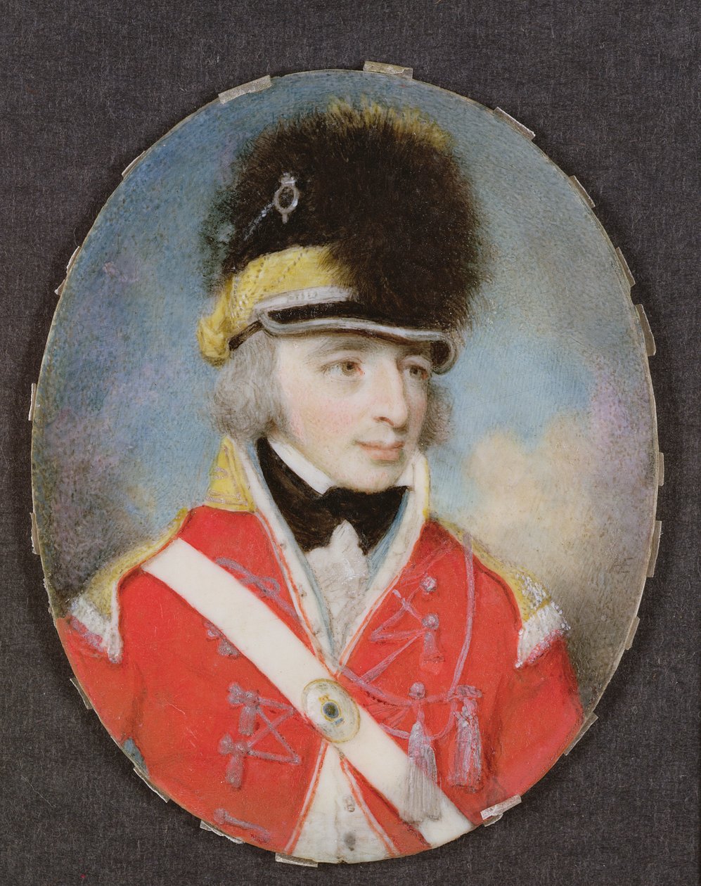 Miniatuur van een onbekende officier, c.1797 door Henry Edridge