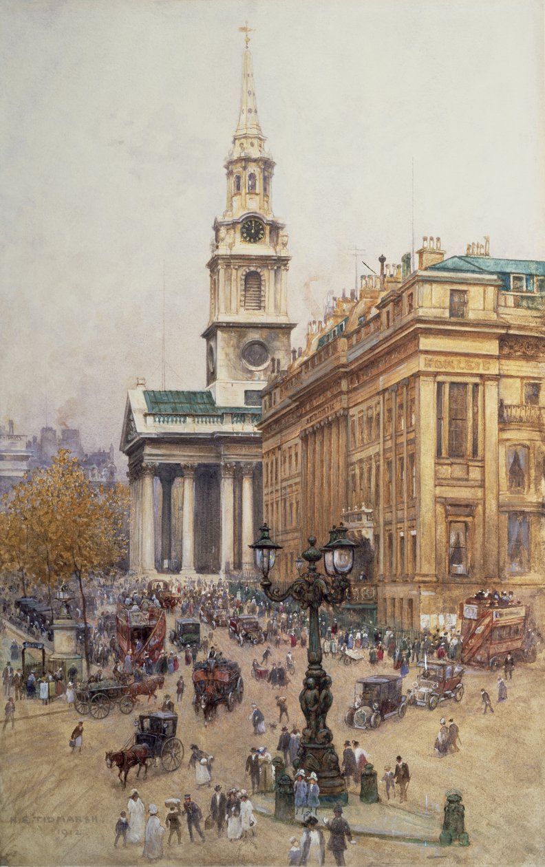 Trafalgar Square, 1912 door Henry Edward Tidmarsh