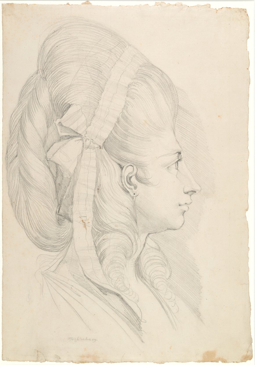 Portret van Anna Magdalene Schweizer, geboren Hess door Johann Heinrich Füssli