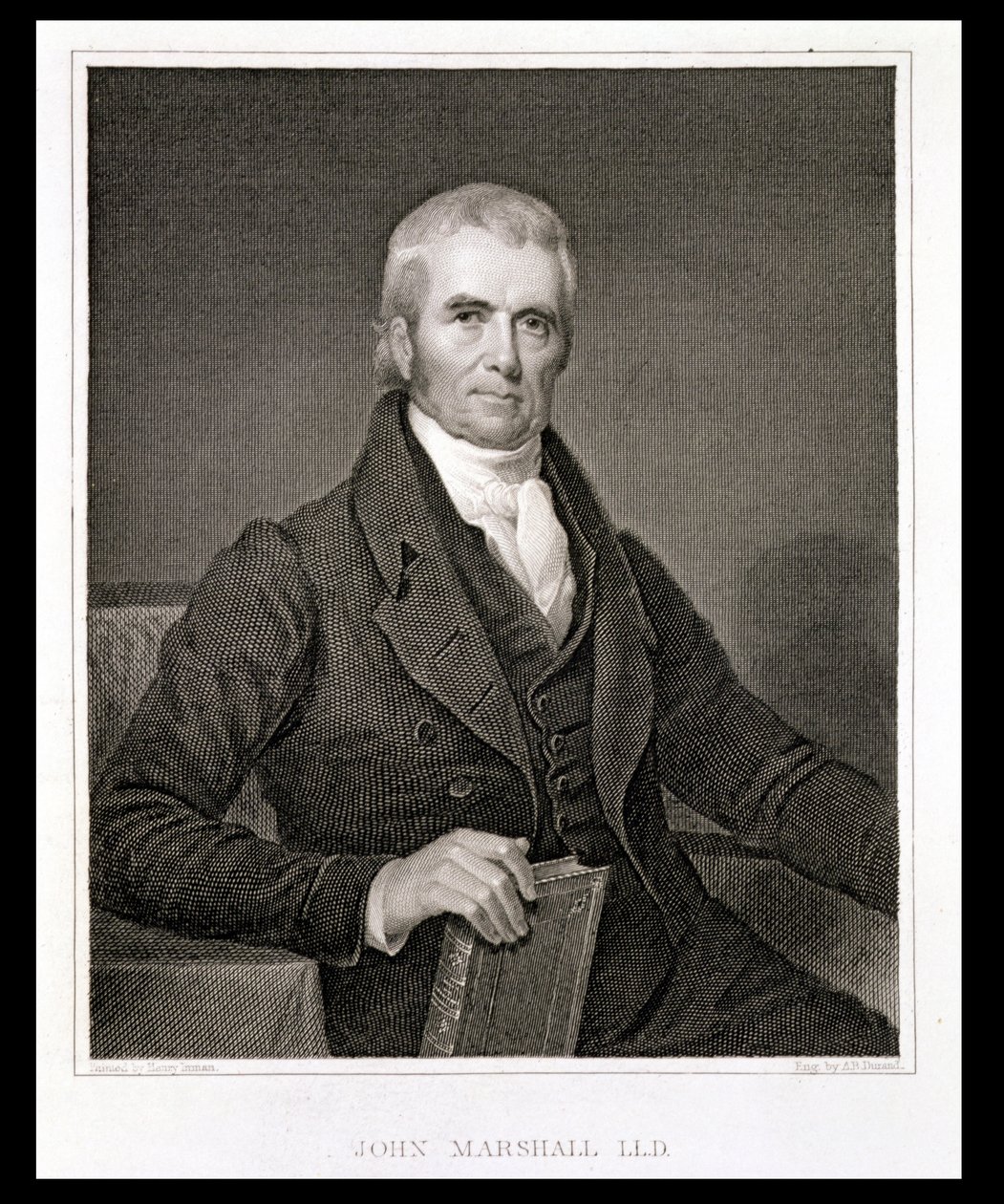 John Marshall (1755-1835), gegraveerd door Asher Brown Durand (1796-1886) door Henry Inman