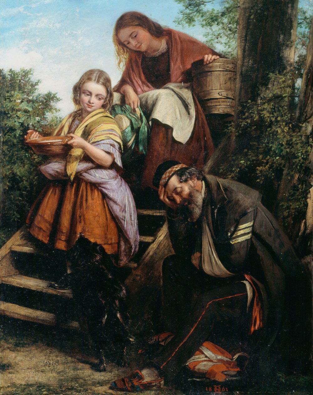 De terugkeer van de soldaat, ca. 1861 door Henry Nelson O