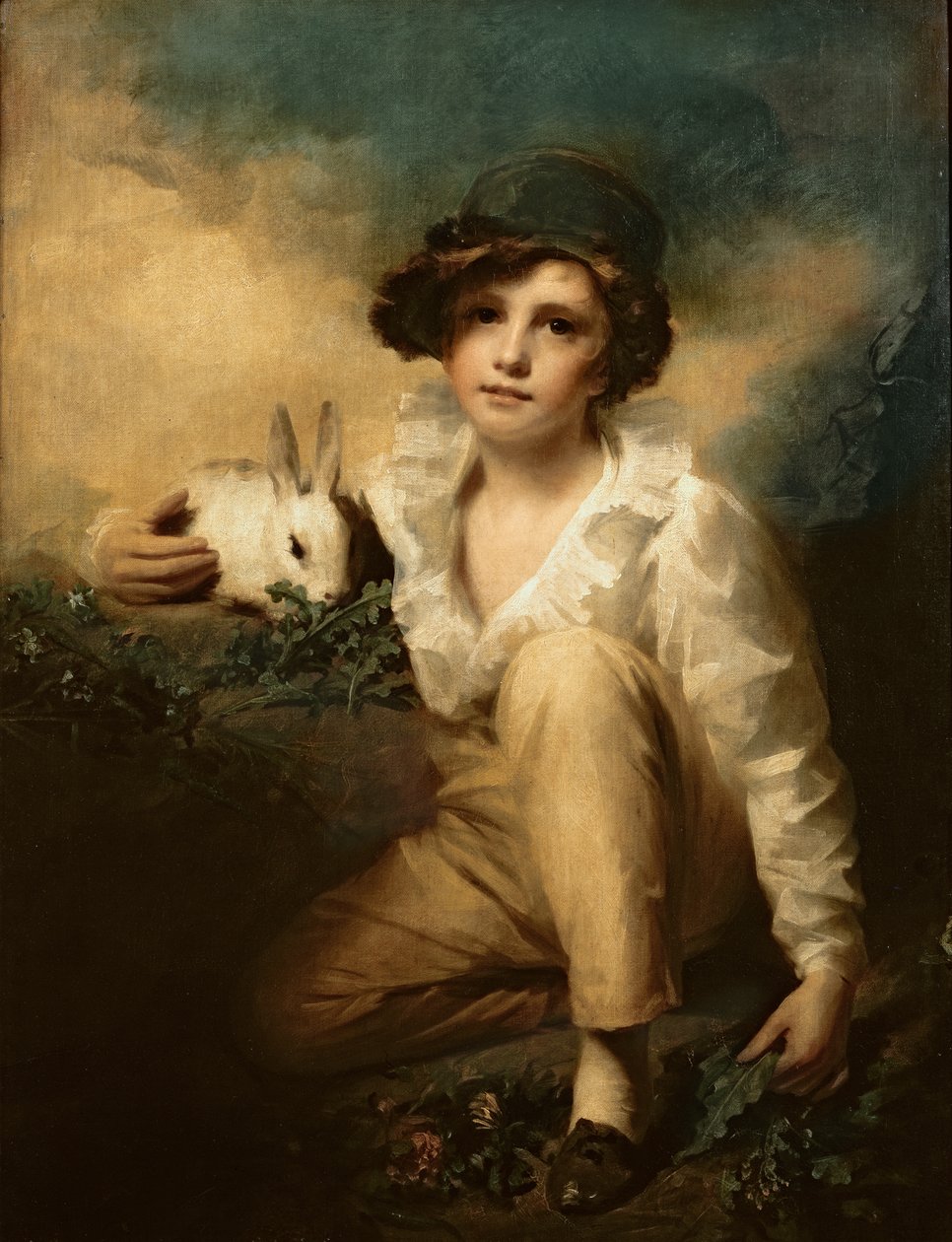 Jongen en konijn door Henry Raeburn