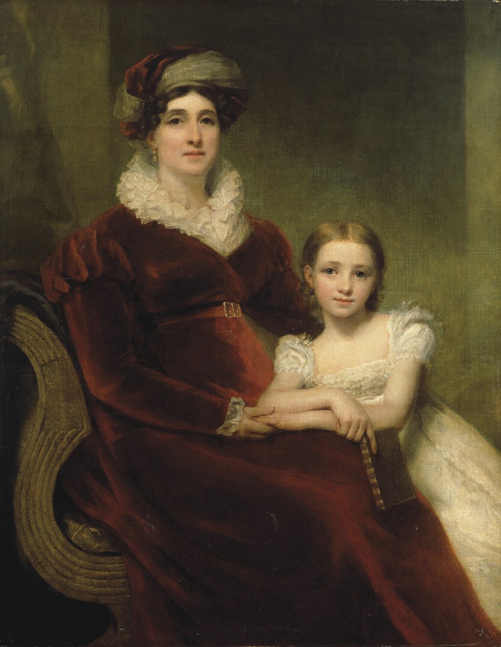 Dubbelportret van mevrouw Alexander Allan met haar kleindochter, Matilda door Henry Raeburn