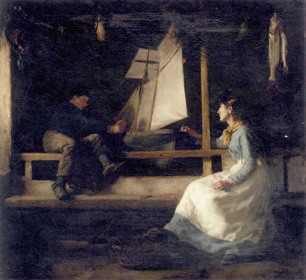 Scheepsbouwers door Henry Scott Tuke
