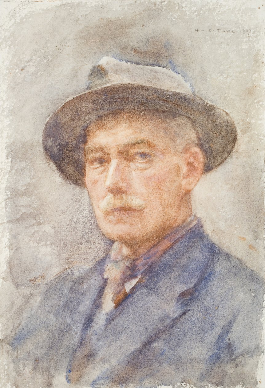 Zelfportret, 1927 door Henry Scott Tuke
