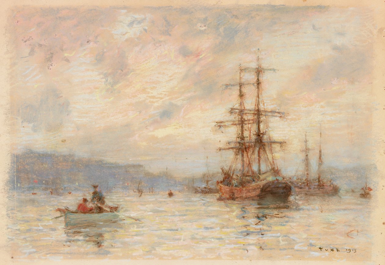 Zonsondergang door Henry Scott Tuke