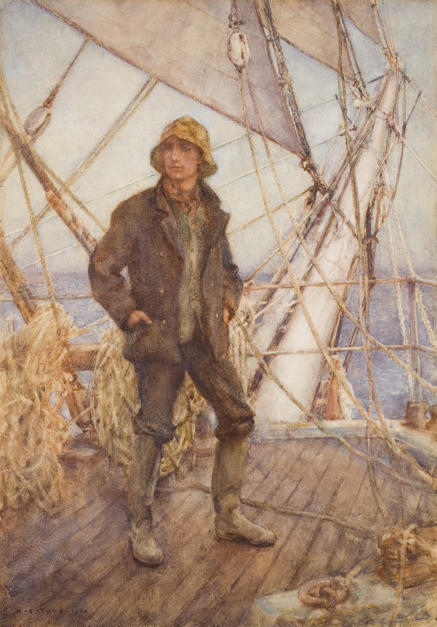 De uitkijk (ook bekend als De uitkijkman), 1908 door Henry Scott Tuke