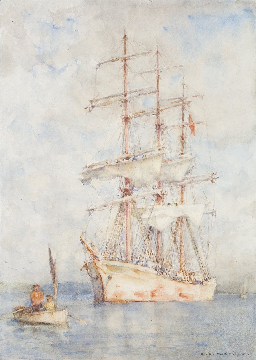 Het Witte Schip, 1915 door Henry Scott Tuke
