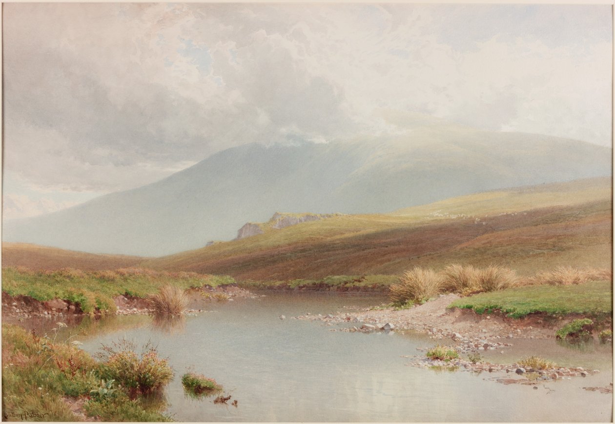 Bergachtig landschap door Henry Sutton Palmer
