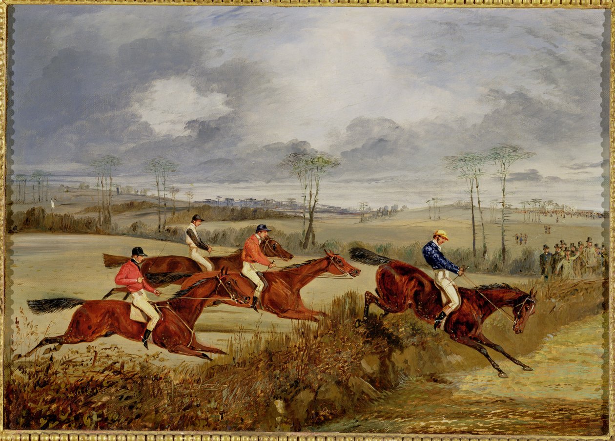 Een steeplechase, bij de finish door Henry Thomas Alken