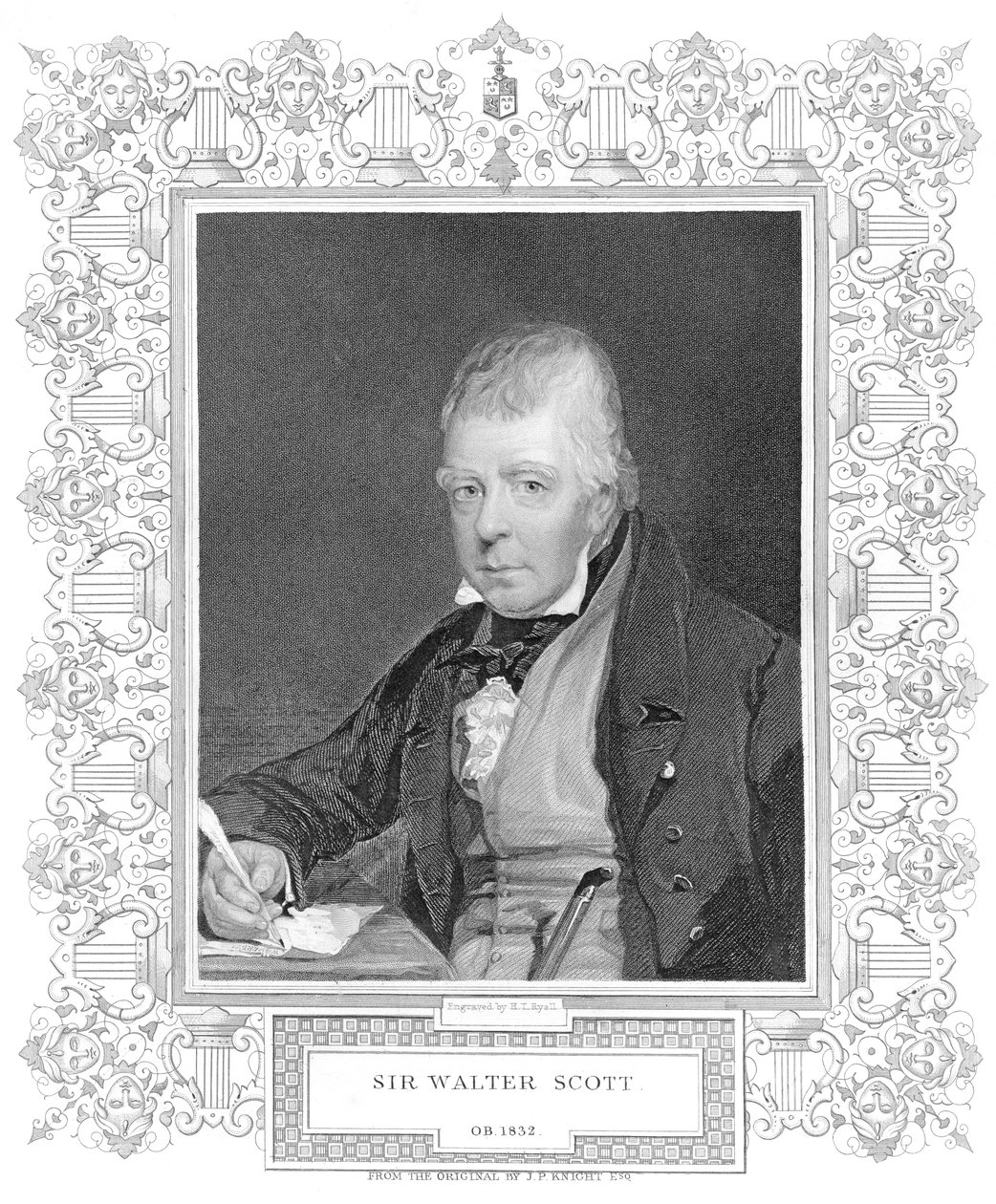Portret van Walter Scott door Henry Thomas Ryall