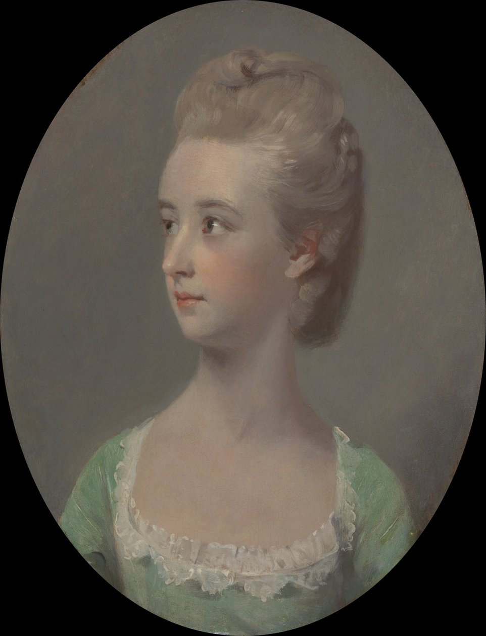 Portret van een jonge vrouw, mogelijk Miss Nettlethorpe door Henry Walton