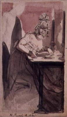 Een Courtisane aan haar Kaptafel door Johann Heinrich Füssli