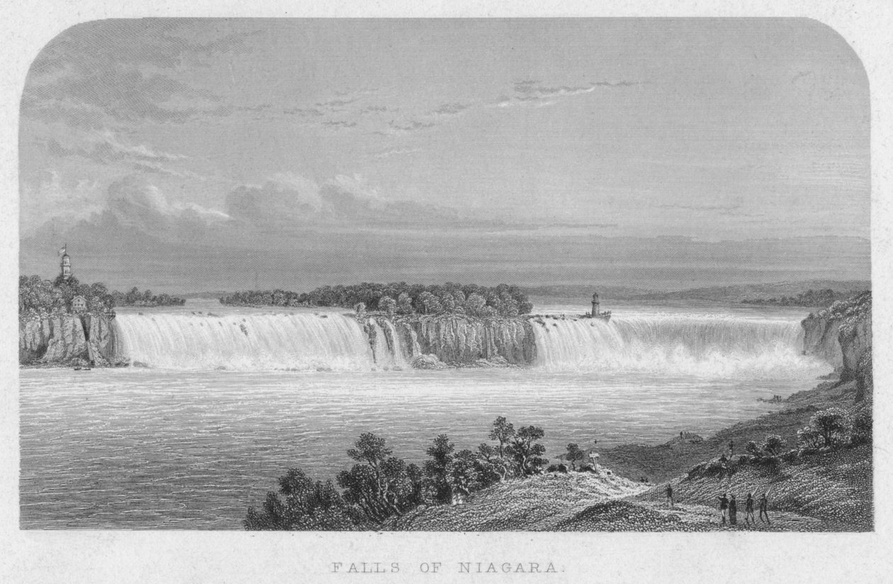 Watervallen van Niagara, midden 19e eeuw door Henry Adlard