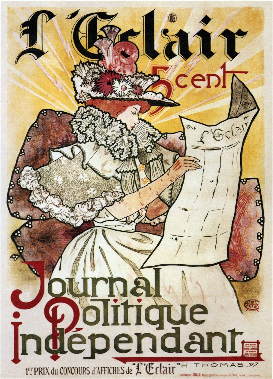 LEclair: Journal Politique Independent Poster door Henry Atwell Thomas