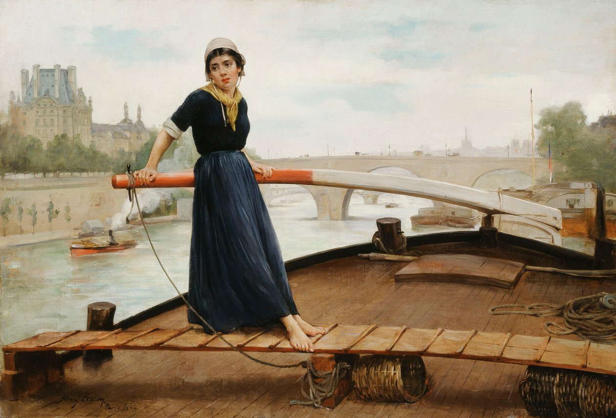 Langs de Seine, 1879 door Henry Bacon