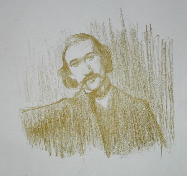 Andre Gide (1861-1942) 1901 door Henry Bataille