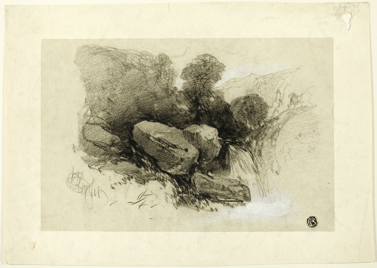 Rotsachtige scène door Henry Bright