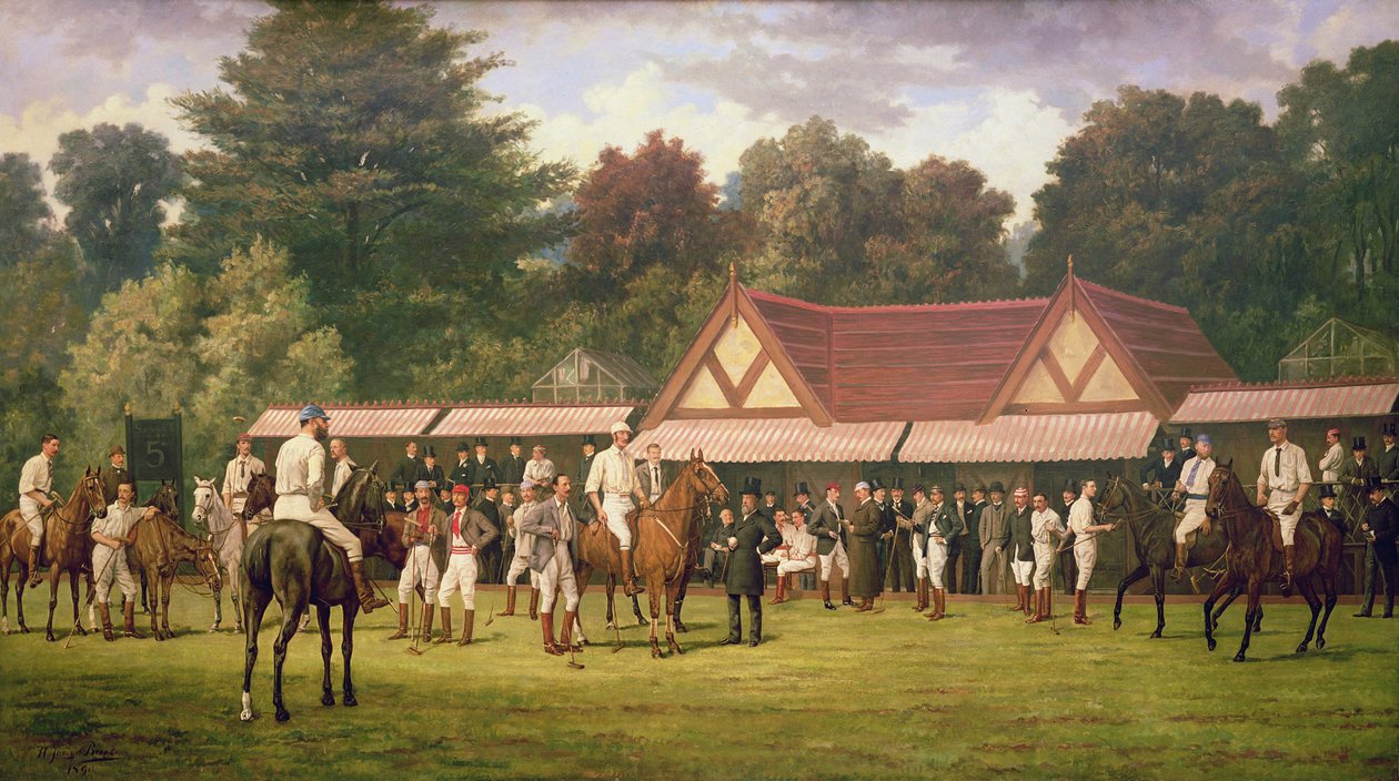 Polo in Hurlingham, 1890 door Henry Brooks